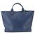 Chanel Deauville Navy Leder Tote Bag Marineblau - Ansicht 2