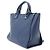 Chanel Deauville Navy Leder Tote Bag Marineblau - Ansicht 3