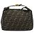 FENDI Zucca Canvas Vanity Hand Bag Black Brown Auth 192654 Marrone Nero - vista 2