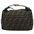 FENDI Zucca Canvas Vanity Hand Bag Black Brown Auth 192654 Marrone Nero - vista 3