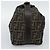 FENDI Zucca Canvas Vanity Hand Bag Black Brown Auth 192654 Marrone Nero - vista 5