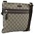 Bolsa de Ombro GUCCI GG Supreme PVC Bege Ouro 295257 Auth 193862 Dourado