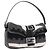 FENDI Mamma Baguette Shoulder Bag Wool Gray Silver Auth am12200SAM Brown Silvery