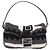 FENDI Mamma Baguette Shoulder Bag Wool Gray Silver Auth am12200SAM Brown Silvery - view 2