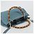 Borsa a Mano GUCCI Bamboo in Pelle 2way Blu Argento 336032 Auth ep15143 - vista 6