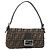 FENDI Zucca Canvas Mamma Baguette Borsa a tracolla Marrone Argento Auth yk20686SAM