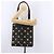 Borsa Tote Gianni Versace in pelle nera e oro Auth BA14178V Nero - vista 22