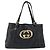 GUCCI Nuovo sacca Brit in pelle nera e oro 162094 Auth bs36279 Nero D'oro - vista 2