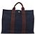 Hermès Borsa Fourre Tout MM HERMES in tela blu navy e argento Auth fm5406 - vista 2