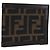 FENDI Zucca Canvas Bifold Wallet Black Brown Auth am12162V