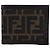 FENDI Zucca Canvas Bifold Wallet Black Brown Auth am12162V - view 2