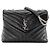 SAINT LAURENT - Borsa a tracolla Loulou Medium Saint Laurent in pelle liscia nera Nero