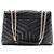 SAINT LAURENT - Borsa a tracolla Loulou Medium Saint Laurent in pelle liscia nera Nero - vista 3