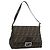 FENDI Zucca Canvas Mamma Baguette Borsa a Spalla Marrone Nero Auth 193847V