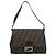 FENDI Zucca Canvas Mamma Baguette Borsa a Spalla Marrone Nero Auth 193847V - vista 2