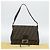 FENDI Zucca Canvas Mamma Baguette Borsa a Spalla Marrone Nero Auth 193847V - vista 23