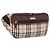 Borsa a tracolla BURBERRY Nova Check in tela beige argento Auth hk3936
