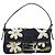 FENDI Borsa a Spalla Mamma Baguette con Ricamo Floreale Denim Navy Auth yk20668SM Blu navy - vista 2
