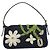 FENDI Borsa a Spalla Mamma Baguette con Ricamo Floreale Denim Navy Auth yk20668SM Blu navy - vista 3