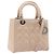 Borsa Christian Dior Lady Dior Canage Large in pelle vernice 2way Rosa Autentica 193127 Argento