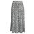 Falda midi de algodón estampado Akris Blanco / Negro