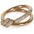 Anello a Doppia Fila a Nodo in Oro Rosa e Diamanti Tiffany & Co.