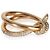 Anello a Doppia Fila a Nodo in Oro Rosa e Diamanti Tiffany & Co. - vista 3