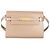 Pequena bolsa de ombro Manhattan em couro de bezerro bege Saint Laurent