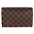 Onthego Louis Vuitton Vavin Chain Wallet in tela Damier Ebene crema Marrone - vista 2