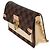 Onthego Louis Vuitton Vavin Chain Wallet in tela Damier Ebene crema Marrone - vista 3