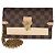 Onthego Louis Vuitton Vavin Chain Wallet in tela Damier Ebene crema Marrone - vista 8