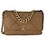 Bolsa Chanel 19 Flap de lona acolchoada marrom Chanel Large