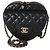 Gabrielle Borsa Chanel Black Quilted Lambskin CC In Love Heart Nero - vista 8
