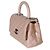 Borsa Chanel Mini Coco Top Handle Flap in Caviar Trapuntato Iridescente Rosa Chiaro Metallico - vista 3