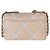 Chanel 19 Flap Bag aus beige Häkel-Kalbsleder Größe Medium - Ansicht 2
