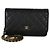 Portafoglio con Catena Chanel Black Quilted Caviar Classic Nero - vista 8