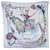 Sciarpa in seta Hermès Bleu Ciel Le Timbalier 90 - vista 4