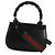 Borsa Gucci Dyana Lux Medium Bamboo 1947 con manico superiore monocromatica nera bordata Nero - vista 2