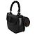 Borsa Gucci Dyana Lux Medium Bamboo 1947 con manico superiore monocromatica nera bordata Nero - vista 3