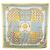 Foulard in seta Hermès Carré 90 "CIELS BYZANTINS" Giallo
