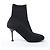 SOCK STIEFEL aus Leder und Stoff mit Prada Triangle Logo, Schwarz, Größe EU 38 - Ansicht 3