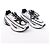 Baskets Diesel D-Airspeed Low-Striped en ripstop enduit Argent, Taille 43 EU Gris - vue 2