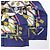 Foulard in seta Hermès Carré 90 "Petite main" blu navy - vista 2