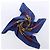 Foulard in seta Hermès Carré 90 "AUX CHAMPS" Blu Navy - vista 13