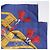 Foulard in seta Hermès Carré 90 "AUX CHAMPS" Blu Navy - vista 3