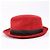 Hermès Cappello Fedora in velluto a coste Hermes in rosso - vista 4