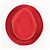 Hermès Cappello Fedora in velluto a coste Hermes in rosso - vista 6