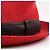 Hermès Cappello Fedora in velluto a coste Hermes in rosso - vista 7