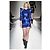 Mini abito BALMAIN con paillettes stampa leopardata Fall2009 in blu elettrico e nero - Taglia FR 38 - vista 2