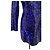 Mini abito BALMAIN con paillettes stampa leopardata Fall2009 in blu elettrico e nero - Taglia FR 38 - vista 4